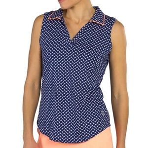 Jofit Womens sleeveless Johnny Collar Golf Polo size Large